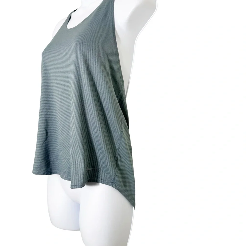 Nike Dri-FIT‎ “Just Do It” T-Back Tank Top Gray Women’s Size Small